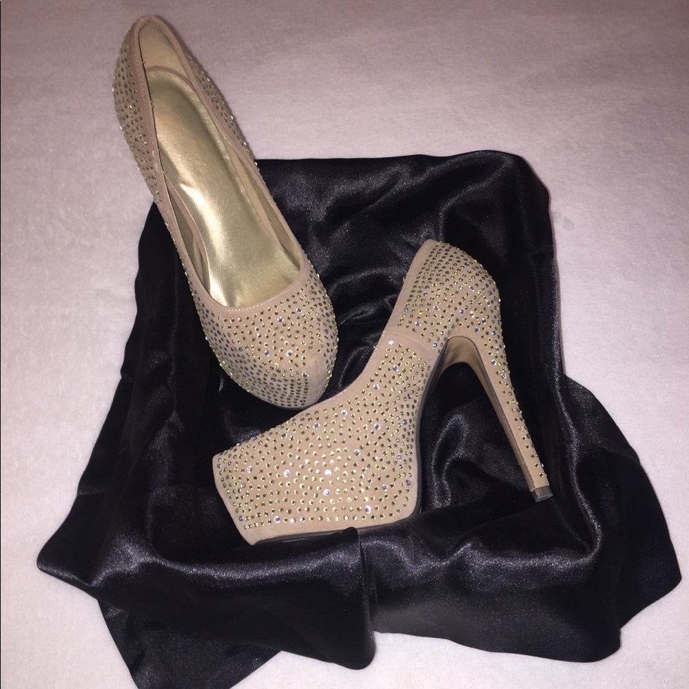 Heels with rhinestones
